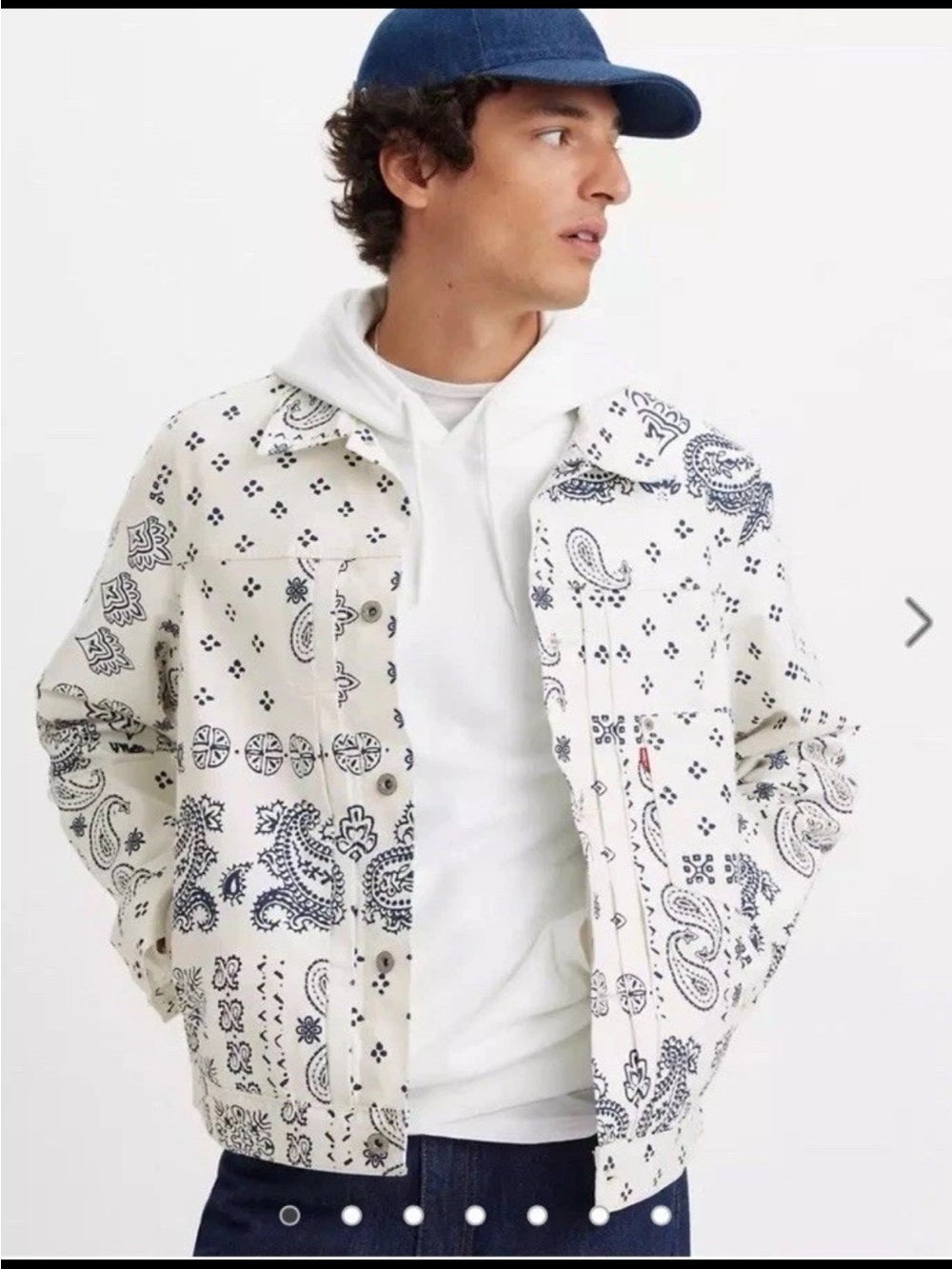 Levi's Men's Trucker Jacket in Francisco Bandana Naval Academy size XL NWOT
